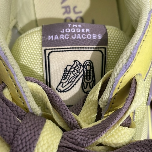 Marc Jacobs The Jogger Sneakers Size 39 US 9 The Fluoro Jogger In Fluo Yellow - Picture 9 of 14